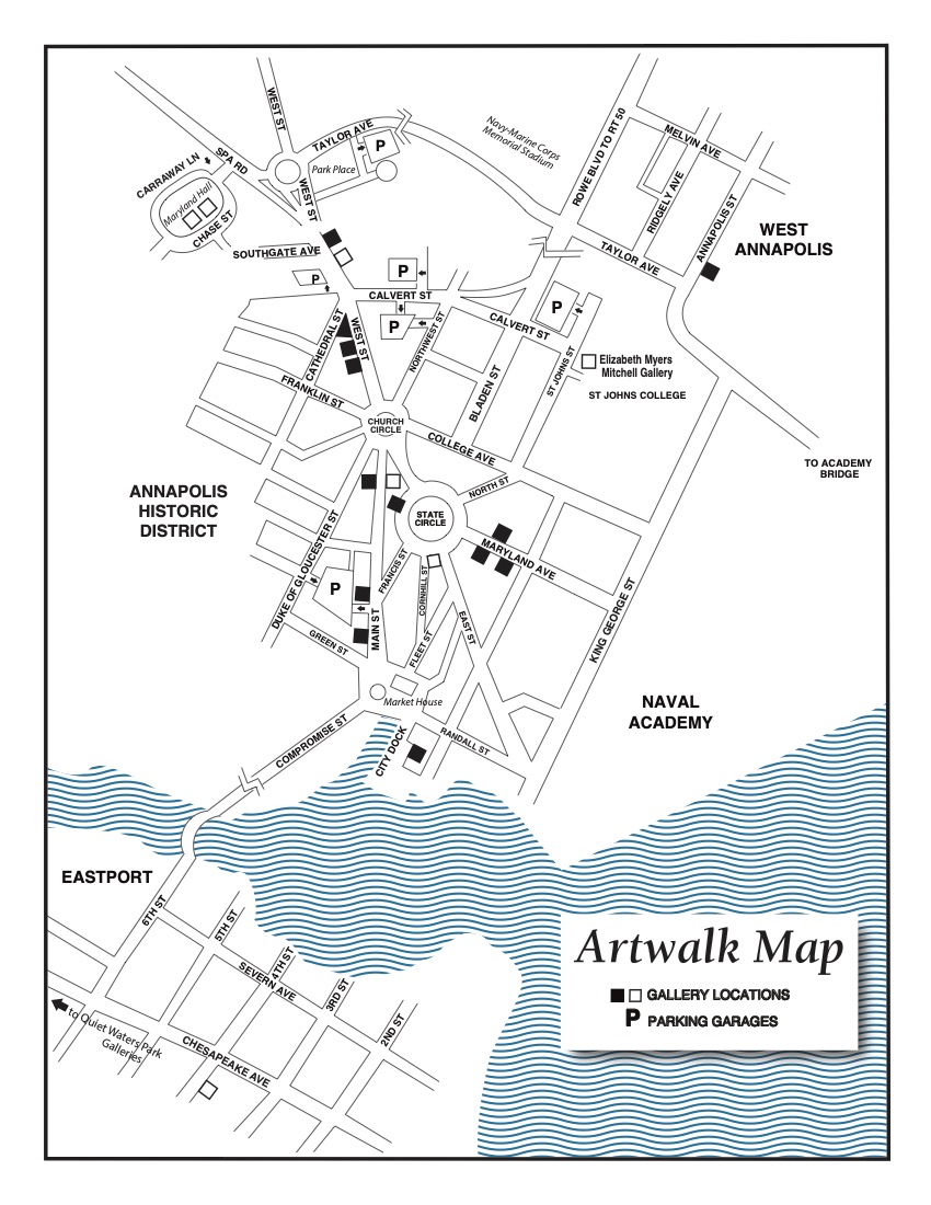The Annual Annapolis Artwalk map